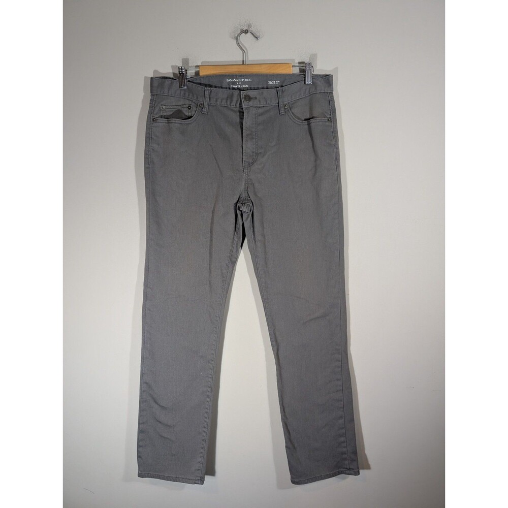 Banana Republic Gray Travel Jean Slim Fit Mens Sz 35 Streetwear Casual Preppy